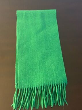 Zara Bright Green Fringe Scarf